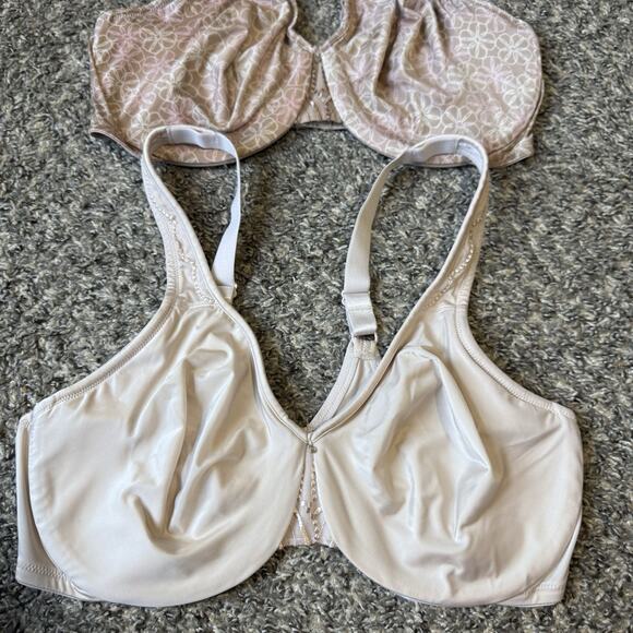 Olga Bra 40C Full Coverage 35902 Signature Support Full Cup Lift 2 Pairs Tan - Picture 3 of 5